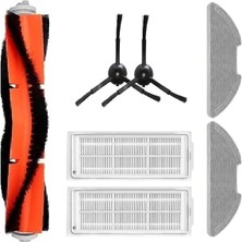 Leaf Shop Siyah Mi Vacuum Mop 2 Pro ve Mi Vacuum Mop Lite (MJSTL-MJST1SHW Model Uyumlu) Hepa Filtre Fırça,mop Paspas Yedek Aksesuar Seti-Model No Kontrol Ediniz