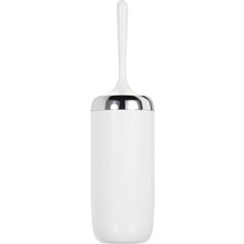 Leaf Shop Lima Tuvalet Fırçası, Krom Dekorlu, Beyaz