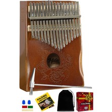 Leaf Shop KLX-990 Ahşap Gerçek Ağaç Kaliteli Kalimba 17 Tuşlu Full Set