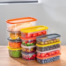 Leaf Shop 1001 12 Li Derin Dondurucu Mikrodalga Saklama Kabı - Çok Amaçlı Gıda Erzak Saklama Kabı Seti