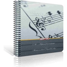 Leaf Shop Müzik Defteri Spiralli 80 Yap A4 Sert Kapak