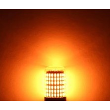 Leaf Shop 93 Tek Duy LED PY21W Tip BAU15S 144 Ledli Yakın Tırnak Turuncu