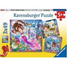 Leaf Shop 3X49 Parça Puzzle Walt Disney Deniz Kızı Renkli 3+