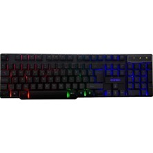 Leaf Shop KB-188 Borealis Siyah USB Gökkuşağı Aydınlatmalı Q Gaming Oyuncu Klavyesi