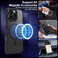 Leaf Shop Güçlü Manyetik iPhone 15 Telefon Kılıfı, [mag-Safe ile Uyumlu] [askeri Düzey Düşme Koruması] [güçlü Silikon Kenarlar] Ince Yarı Saydam Mat Koruyucu Kılıf, Siyah