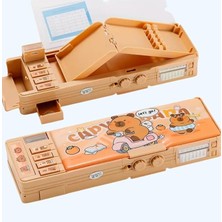 Leaf Shop Şifreli Kalem Kutusu Kapibara Kalemlik Çok Fonksiyonlu Sevimli Büyük Kapasiteli Kawaii Kore Tarzı