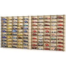Leaf Shop Ölçek Oyuncak Hobi Koleksiyon 100 Araçlık Set Model Oyuncak Araba Rafı-Akçaağaç
