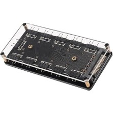 Leaf Shop Rgb LED 3 Pin 11 Port 5V Sata Power Güç Fan Çoklayıcır Şerit Hub Kablo Splitter