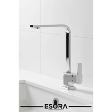 Esora Lüx Krom Kare Mutfak Eviye Bataryası