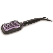 Leaf Shop Düzleştirici Tarak, Turmalin Seramik Kaplama, Thermoprotect Teknolojisi, Geniş Fırça, 2 Isı Ayarı, 1.8 M Dönebilen Kablo, Hızlı Isınma, Doğal Düzlük, BHH880/00