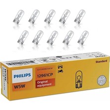 Leaf Shop W5W T10 Park Ampulü 12V 5W Standart , 10'lu Paket