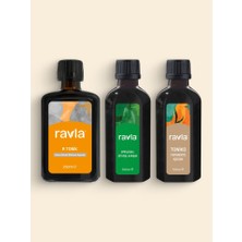 3’lü Ürün - Ravla R Tonik Elma Sirkeli Bitkisel Içecek - 250ML /  Ravla Spirulinalı Bitkisel Karışım - 100ML / Ravla Toniko Fermente Içecek - 100ML