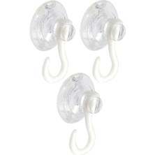Leaf Shop Vantuz Öpücük 3 cm 3 Adet Kancalı Cam Vantuzu Cam Askısı Pvc Vantuz Mutfak Banyo Pencere ve Kapı Camı Vantuzu