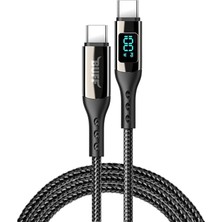 Misda Store BL73 100W Type-C To Type-C 1.2 M 5A Pd Dijital Ekranlı Data/şarj Kablosu