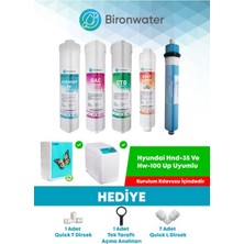 Bironwater Hyundai Su Arıtma Filtre Seti 5li Takım