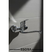 Esora Krom Duvardan Alttan Aplik Oynar Borulu Mutfak Eviye Bataryası