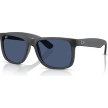 Ray-Ban RB 4165 687380 55 Justin Unisex Kare Gri Kemik Güneş Gözlüğü
