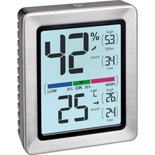 Misda Store Dostmann Exacto Dijital Termo-Higrometre, 30.5047.54, Nem, Sıcaklık, Sağlıklı Yaşam Iklimi, Özellikle Hassas Sensörlü, U 74 x G 26 (48) x Y 90 mm