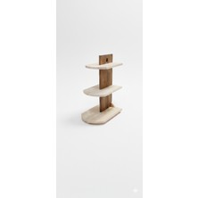 Iterra Ahşap Çok Katlı Sehpa | Masif Çam Yan Sehpa Modern Iki Renkli Tasarım