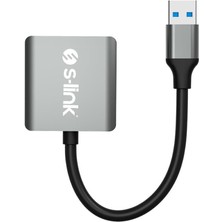 Misda Store SL-CR21 Type C ve Usb3.0 Sd/micro Sd 110M/S Hızlı 2 In 1 Metal Kart Okuyucu