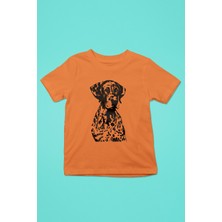 Darkhane Alman Shorthair - Köpek Baskılı Unisex Turuncu Çocuk Tişört - T-Shirt CT005