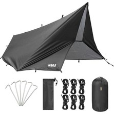 Misda Store Su Geçirmez Tarp Tente Gölgelik Örtü, 4 Mevsim Taşınabilir Örtü Branda Outdoor Açık Hava Kamp Seyahat Tente Branda Barınak Yağmurluk, Güneşlik Karavan Yan Tente Çadır 300X300 cm Siyah