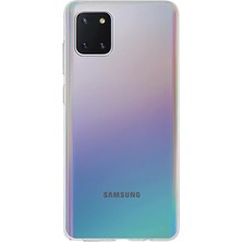 Misda Store Iletişim Samsung Galaxy Note 10 Lite ile Uyumlu Kapak 1mm Şeffaf Silikon Kılıf