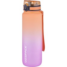 Misda Store Fiftyfifty 1000ML Büyük Boy Çift Renk Softtouch Ff Collection Tritan Su Matarası Turuncu-Mor