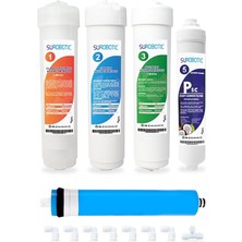 Misda Store Kasa Su Arıtma Cihazı Filtre Seti 5 Aşamalı 12"tümkapalı Kasa Cihazlar ile Uyumlu