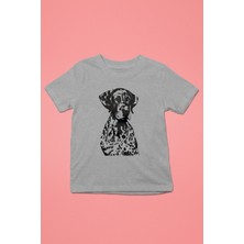 Darkhane Alman Shorthair - Köpek Baskılı Unisex Gri Melanj Çocuk Tişört - T-Shirt CT006