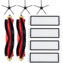 Misda Store Xiaomi Roborock S5 Max S6 Pure S6 Maxv Rulo Fırçalar Için 9'lu Paket Yedek Hepa Filtre Paspas Bezi Aksesuarı (Beyaz)