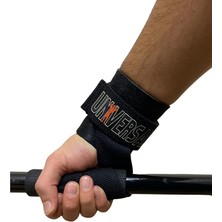 Misda Store Bileklikli Ağırlık Kaldırma Kayışı Big Rıch Grip Pro Lifting Straps Siyah