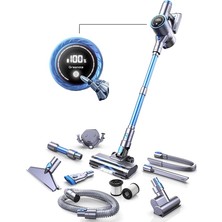 Misda Store GSC60 Akülü Elektrikli Süpürge 33KPA, 10'u 1 Arada Çok Aksesuarlı Süpürge, 40 Dakikaya Kadar Çalışma Süresi, Kontrol Ekranlı Ekran,yatak Fırçası Ile, Esnek Uzatma Hortumu, Büyük Toz Haznesi