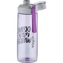 Misda Store 720 ml Çevir Aç Kapak Tritan Su Matarası -Silikon Taşıma Askısı-Süzgeçli-