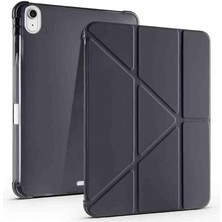 Misda Store iPad 11. Nesil A16 2025 Ile Uyumlu 11 Inç Kalem Bölmeli Standlı Tri Folding Tablet Kılıfı Siyah