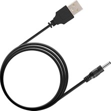 Misda Store Shop Yedek 5V Güç USB Kablosu - Hızlı Şarj, 3.5X1.35MM Namlu Jaklı Tip A USB - Foreo Luna, Luna 2, Luna 3, Luxe Facial, Irıs Göz Masaj Cihazı, Mini Fan ve Hoparlörler ile Uyumlu