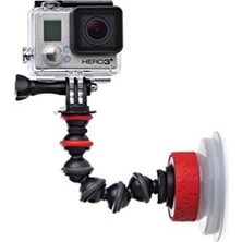 Misda Store JB01329-BWW Vantuz ve Gorillapod Kol (Gopro/aksiyon Video Kameraları Için, Aksiyon Kamerası Için Vantuz Tutucu, Kolay Kurulum Için Hızlı Twist-Lock Siyah