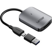 Misda Store RW515 Cfexpress Tip A Kart Okuyucu, 900 Mb/s'ye Kadar, Cfe Tip A Kart Için USB 3.2 Gen 2 Bellek Kartı Okuyucu, Usb-C Kablosu/usb-C - Usb-A Adaptörü Dahil Cf Kart Okuyucu (LRW515U-RNHNG)