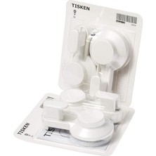 Misda Store Tısken Vantuzlu Kanca; Beyaz; 4 Adet
