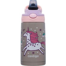 Misda Store Gizmo Flip Unicorn Çelik Çocuk Suluğu 420 ml Pembe