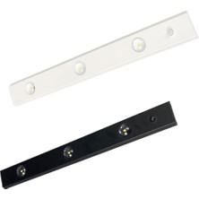 Misda Store Sensörlü Slim LED Kabin Armatürü Dekoratif Dim Edilebilir USB Şarjlı Aydınlatma (Siyah, 40 Cm)