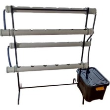 Misda Store 24’lü Dikey Hidroponik Sistem Topraksız Tarım Kulesi Balkon ve Teras Için Marul, Yeşillik, Sebze Yetiştirme Seti