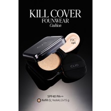 Clio Cıca Içerikli, Yüksek Kapatıcı Yarı Mat Clıo Kill Cover Founwear Cushion Set (19C Light) SPF40PA++