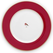 Misda Store Studio Love Birds Kırmızı Porselen Yemek Tabağı 26,5 cm