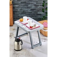 Misda Store Boy Katlanır Masa 36 * 49 * 38 cm (Gri)