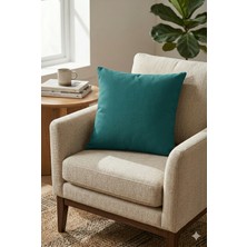 Düz Renk Çift Taraflı Petrol Yeşili Yastık Kırlent Kılıfı SHKRL019