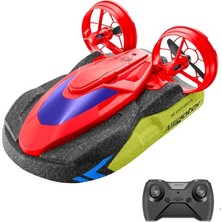 Misda Store Uzaktan Kumandalı Şarjlı Suda ve Karada Giden Bot Tekne Alligator, Hem Suda Hem De Karada Gitme Özellikli, Kırmızı ve Mavi Renk Seçenekli, Rc Araç Tekne Bot, Havuz Göl Oyuncağı (Kırmızı)