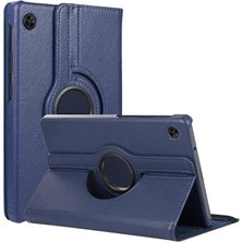 Leaf Shop iPad 2022 10.9 (10.nesil) Kılıf 360 Tablet Deri Kılıf Tablet Kılıfı Dönerli Standlı Kılıf Darbe Emici Lacivert