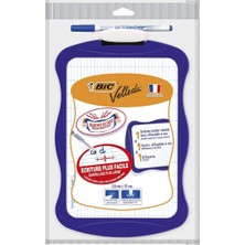 Leaf Shop Velleda Mini Beyaz Tahta, Kalem 1721, Silgi, 20 x 30 Cm. Yazı Tahtası, Mavi Kalem ve Silgi ile Birlikte