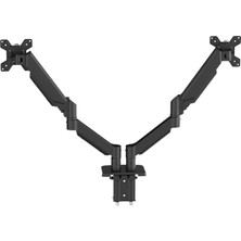 Leaf Shop Çift Monitörlü Hareketli Monitör Standı – 13"-32", 75X75MM & 100X100MM Vesa Uyumlu, 8 kg Taşıma Kapasiteli, ±45° Eğimli, Yükseklik Ayarlı